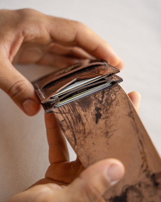 Ръчно изработен Shell Cordovan кард кейс Leathersthetic