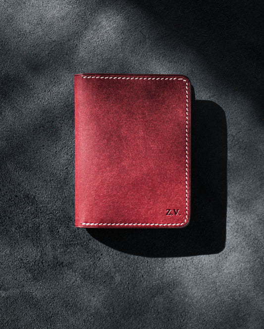 Ръчно изработен Калъф за паспорт с отделения за карти Leathersthetic