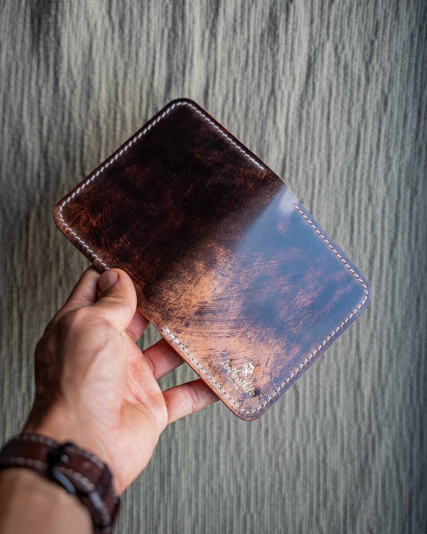 Ръчно изработен Портфейл от Shell Cordovan кожа Leathersthetic