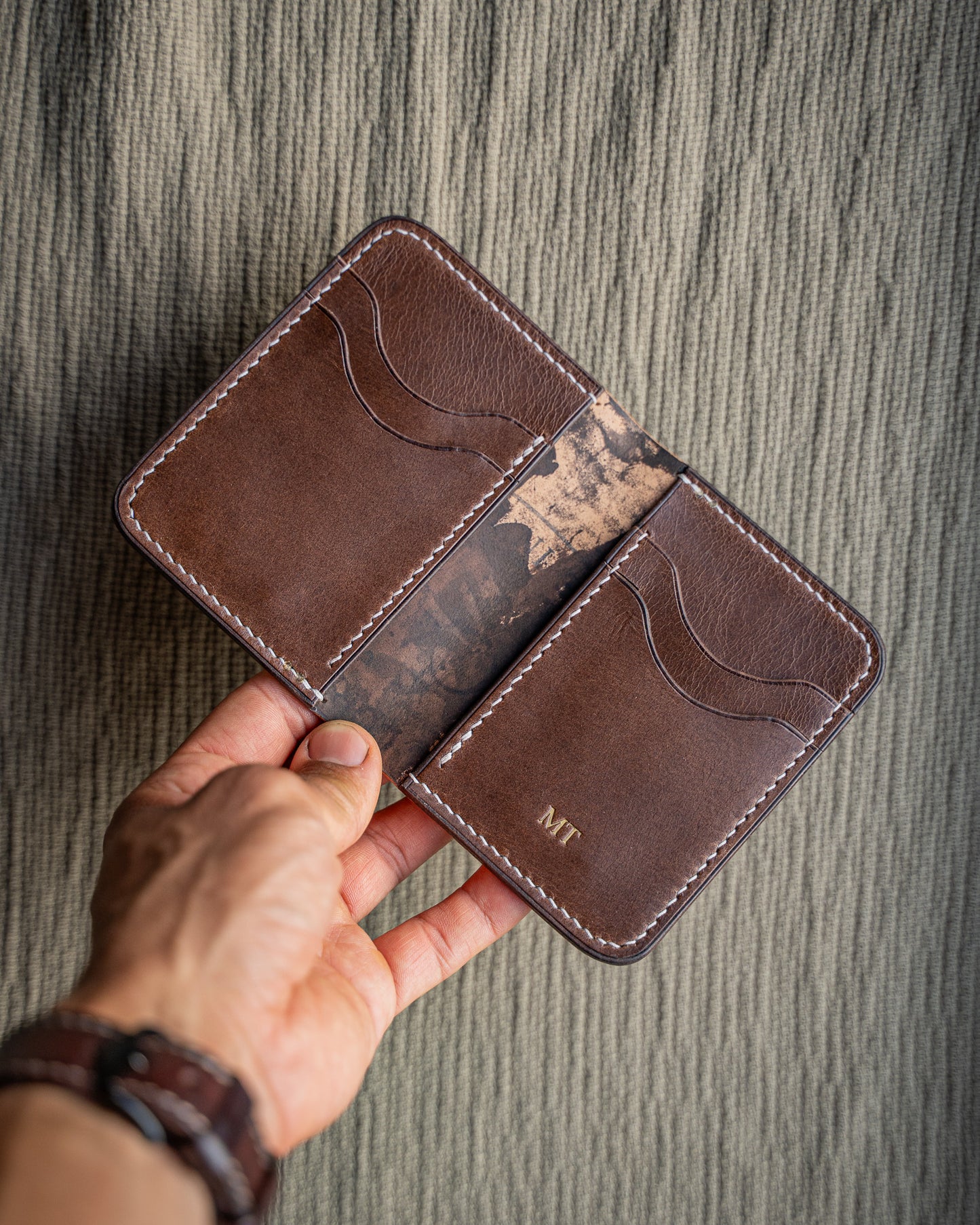 Ръчно изработен Портфейл от Shell Cordovan кожа Leathersthetic