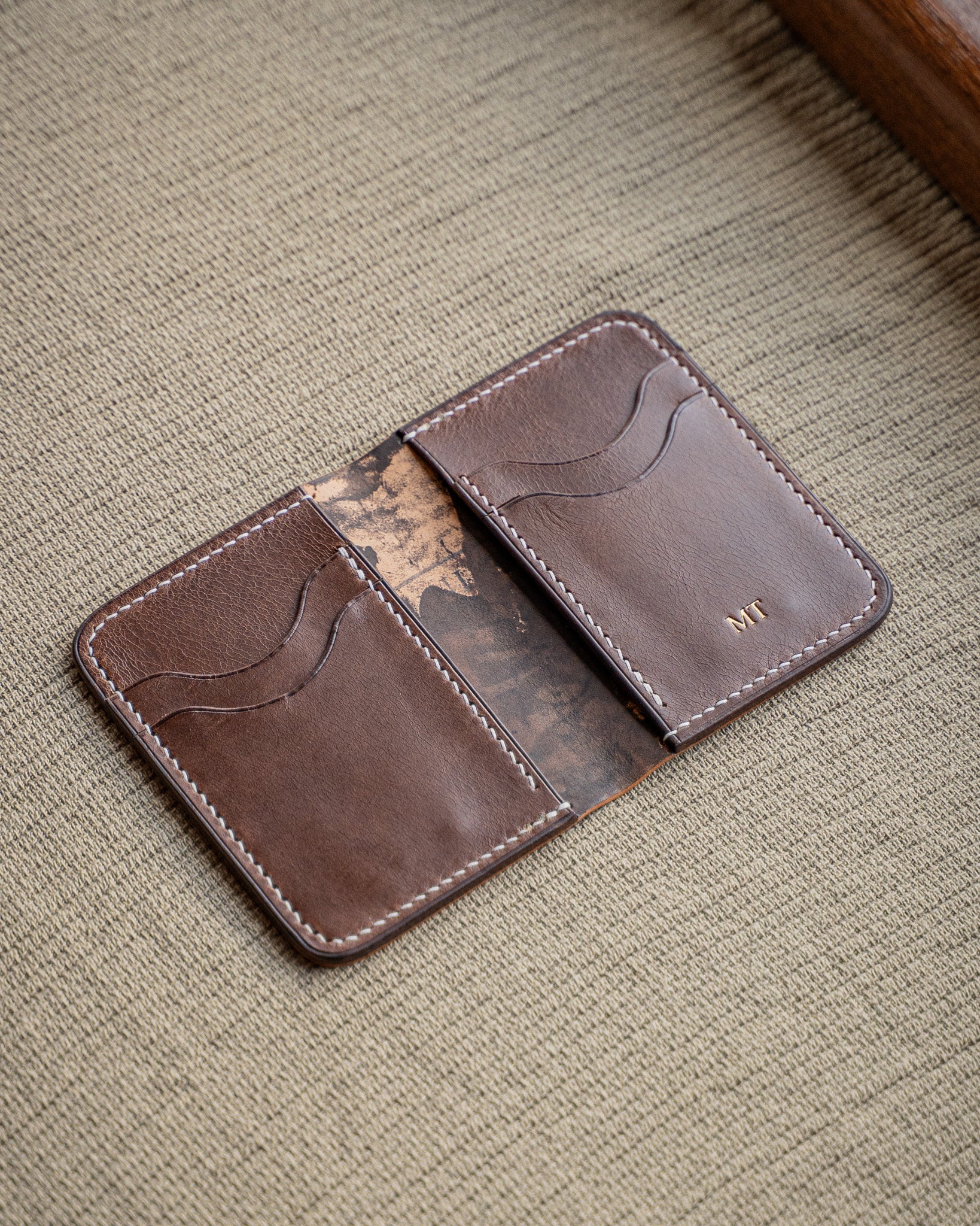 Ръчно изработен Портфейл от Shell Cordovan кожа Leathersthetic