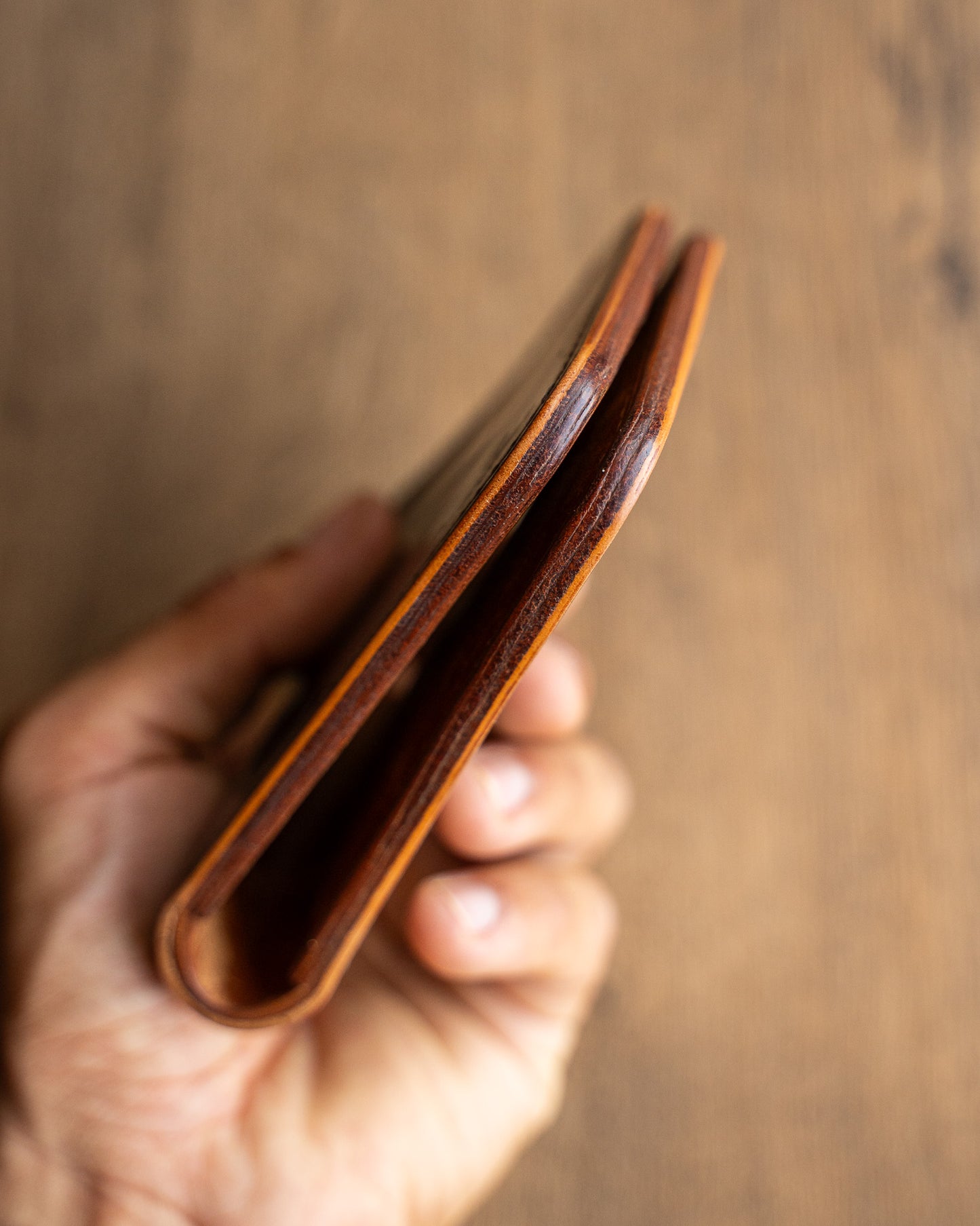 Ръчно изработен Класически портфейл Shell Cordovan Leathersthetic