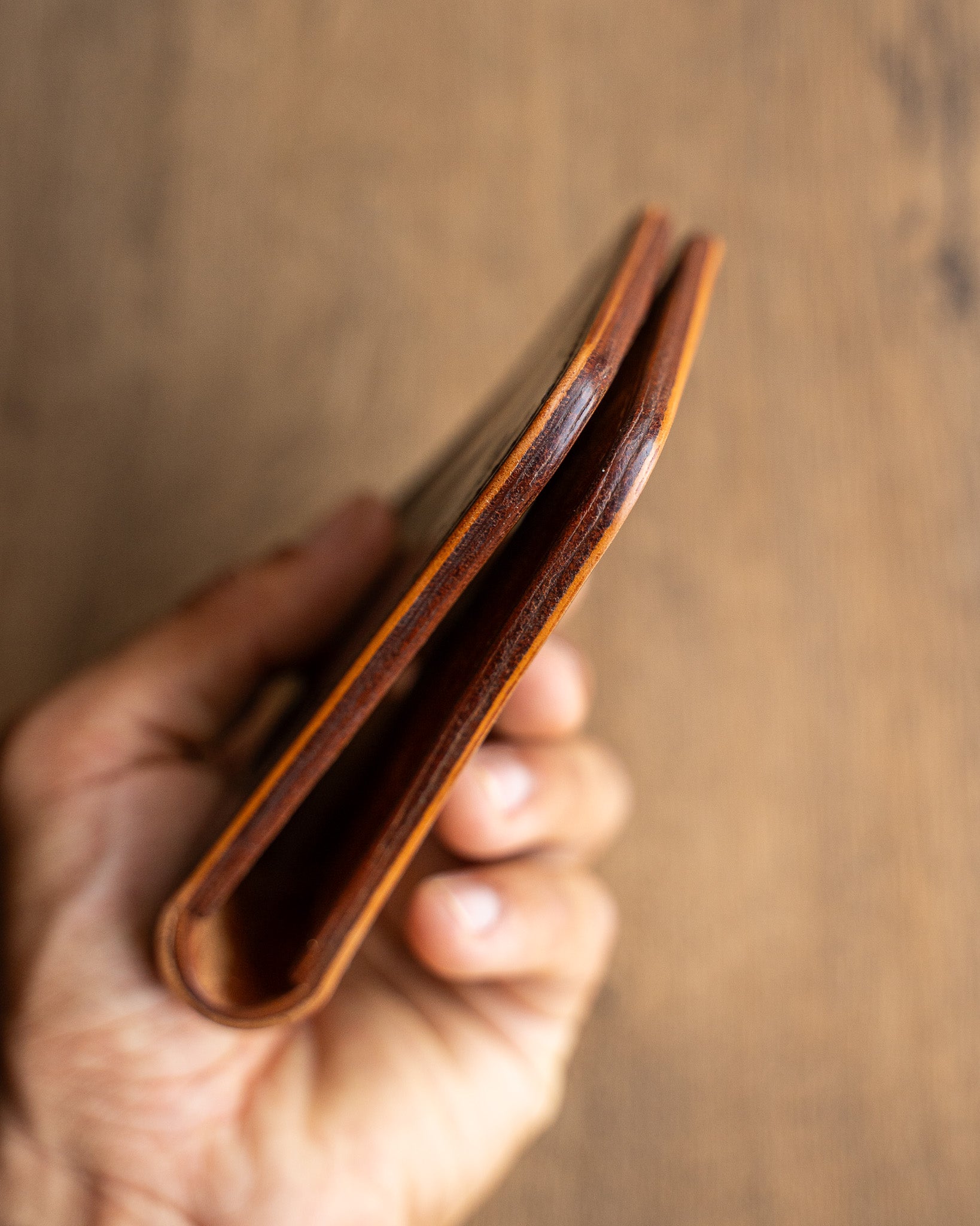 Ръчно изработен Класически портфейл Shell Cordovan Leathersthetic