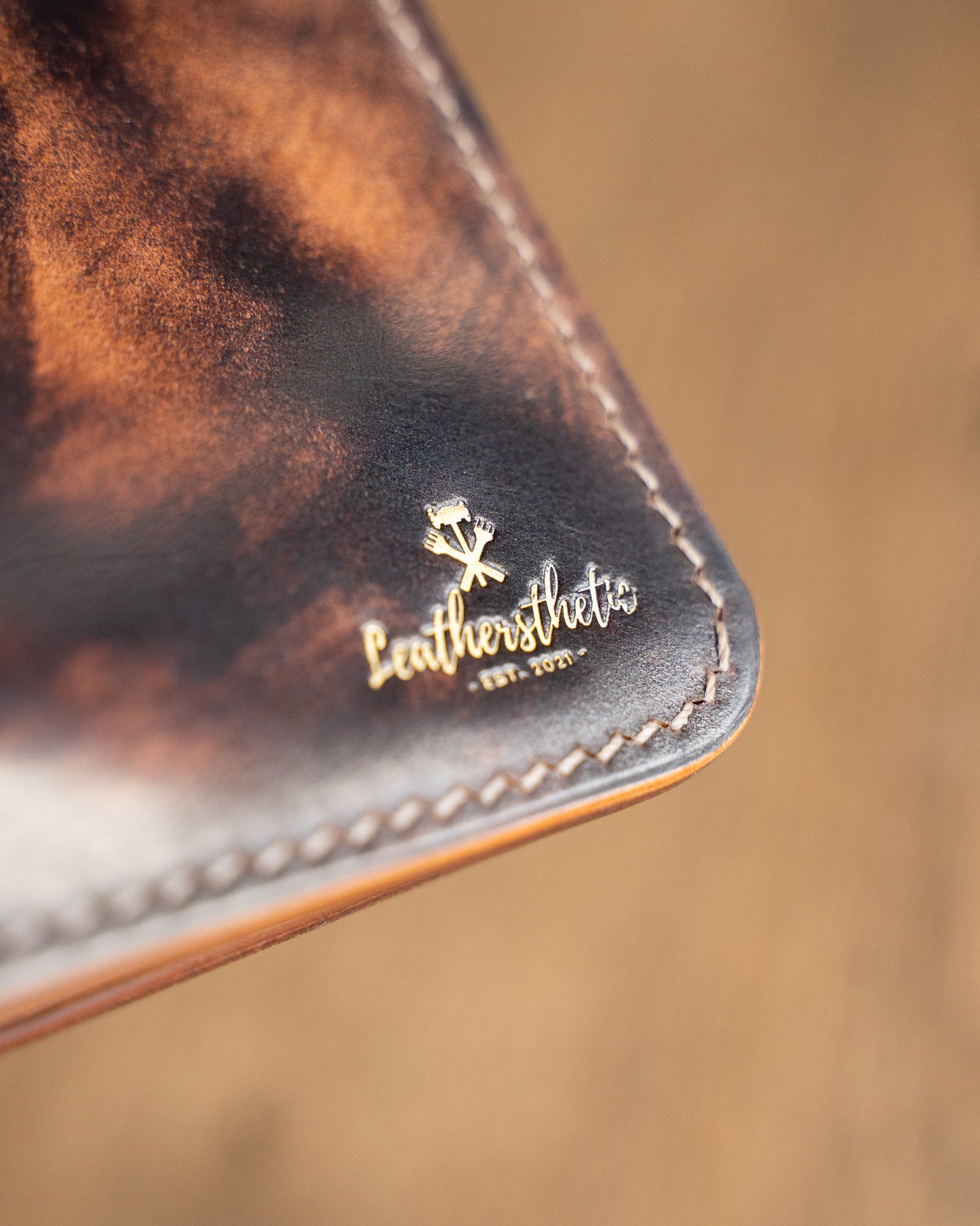 Ръчно изработен Класически портфейл Shell Cordovan Leathersthetic