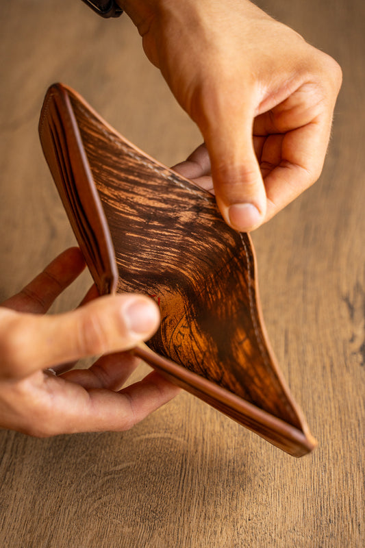 Ръчно изработен Класически портфейл Shell Cordovan Leathersthetic