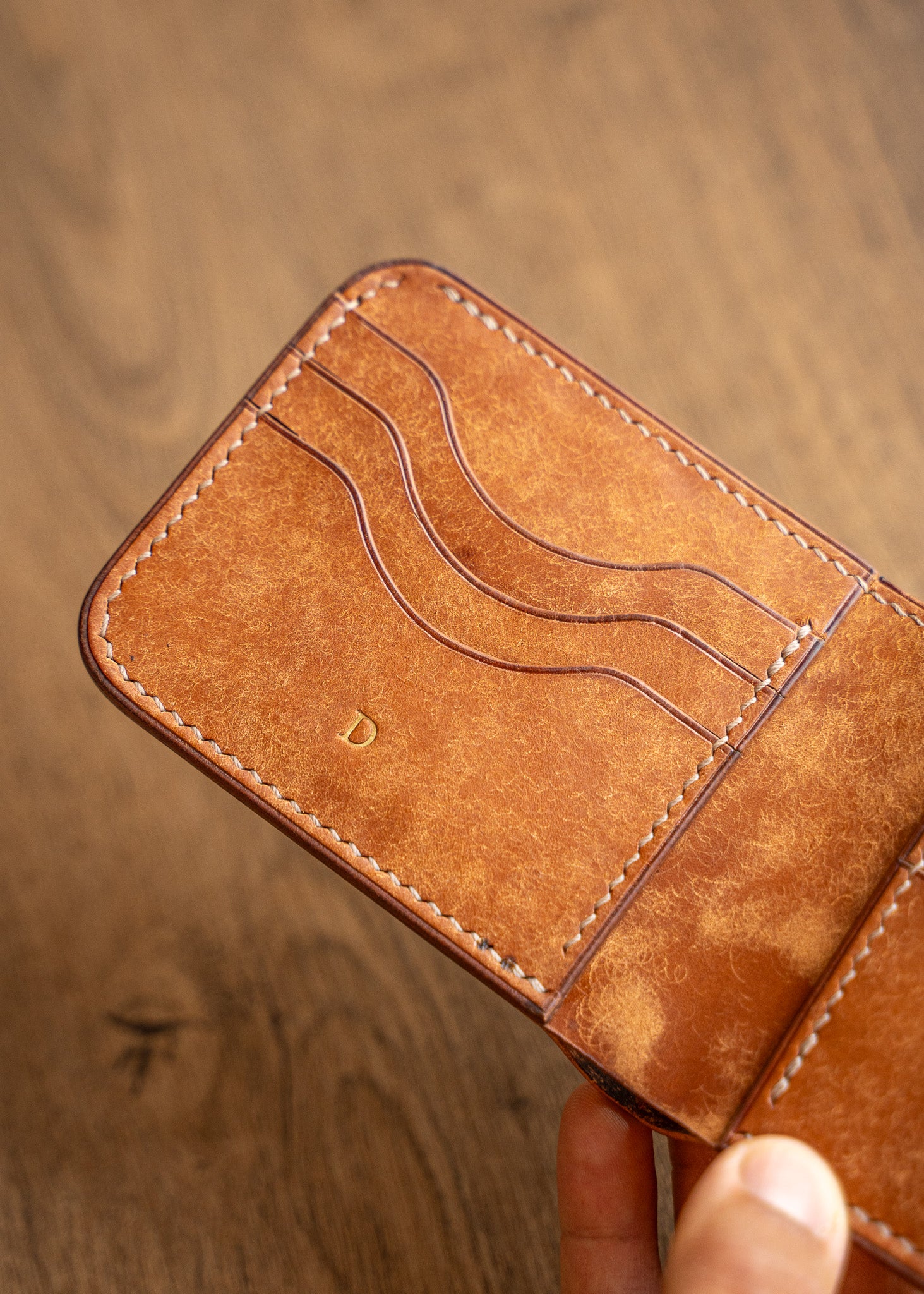 Ръчно изработен Класически портфейл Shell Cordovan Leathersthetic