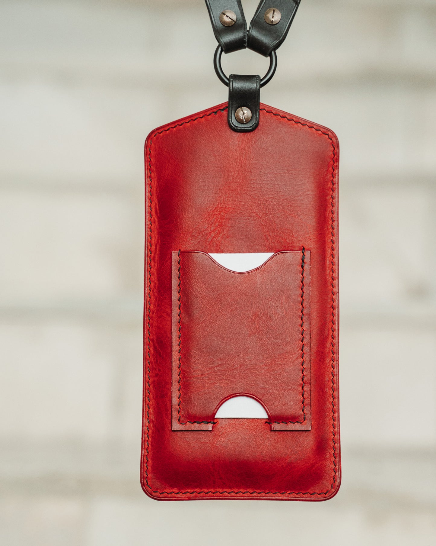 Ръчно изработен кожен Кожена чанта за телефон Lathersthetic