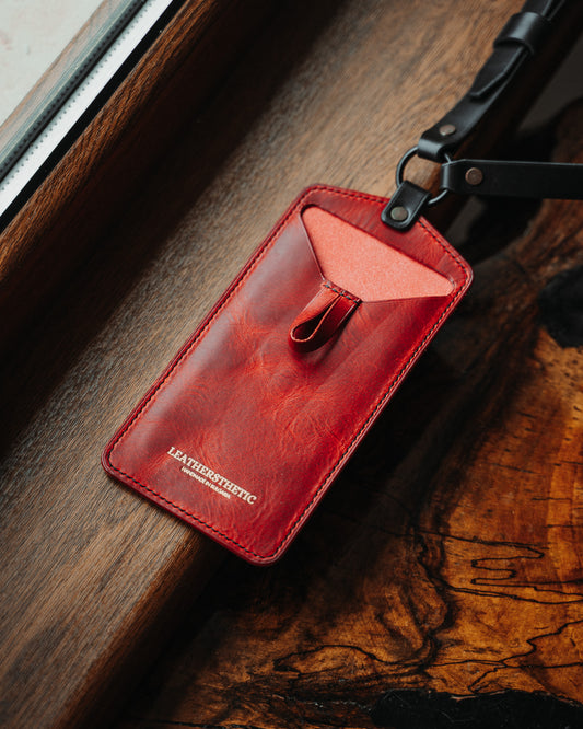 Ръчно изработен кожен Кожена чанта за телефон Lathersthetic