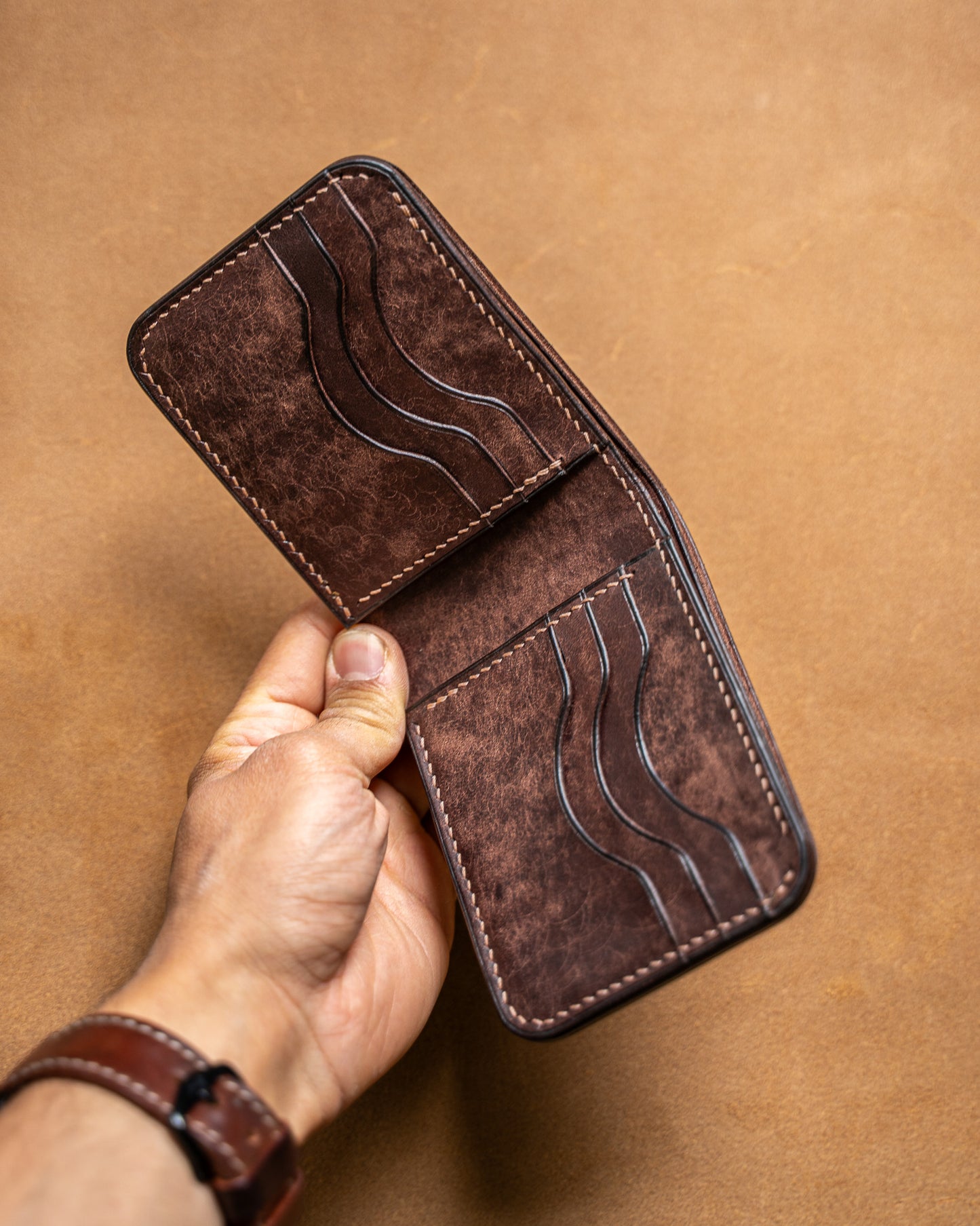 Ръчно изработен Портфейл за карти и банкноти Leathersthetic