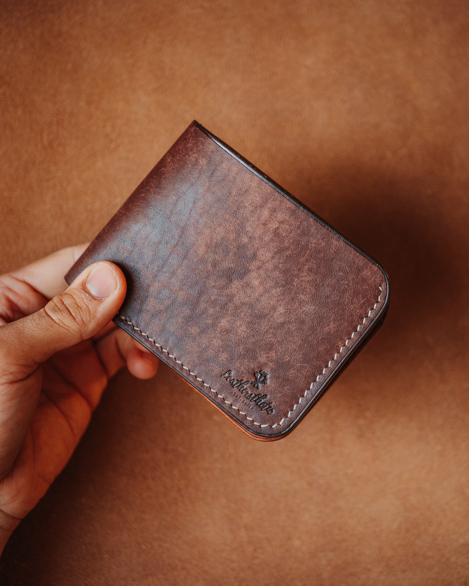 Ръчно изработен Портфейл с двойно разделение Leathersthetic