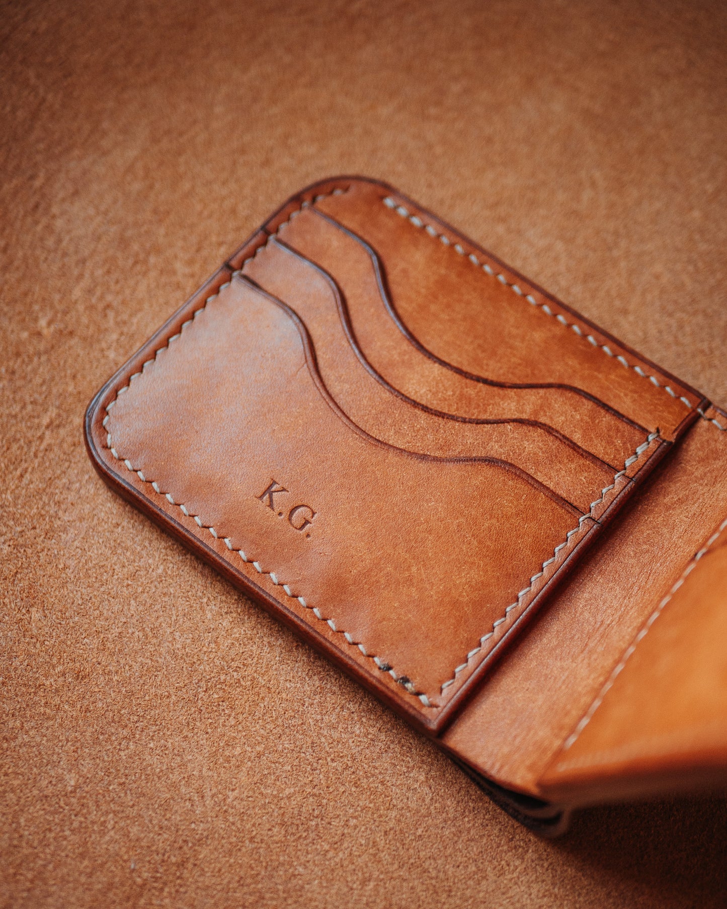 Ръчно изработен Портфейл с двойно разделение Leathersthetic