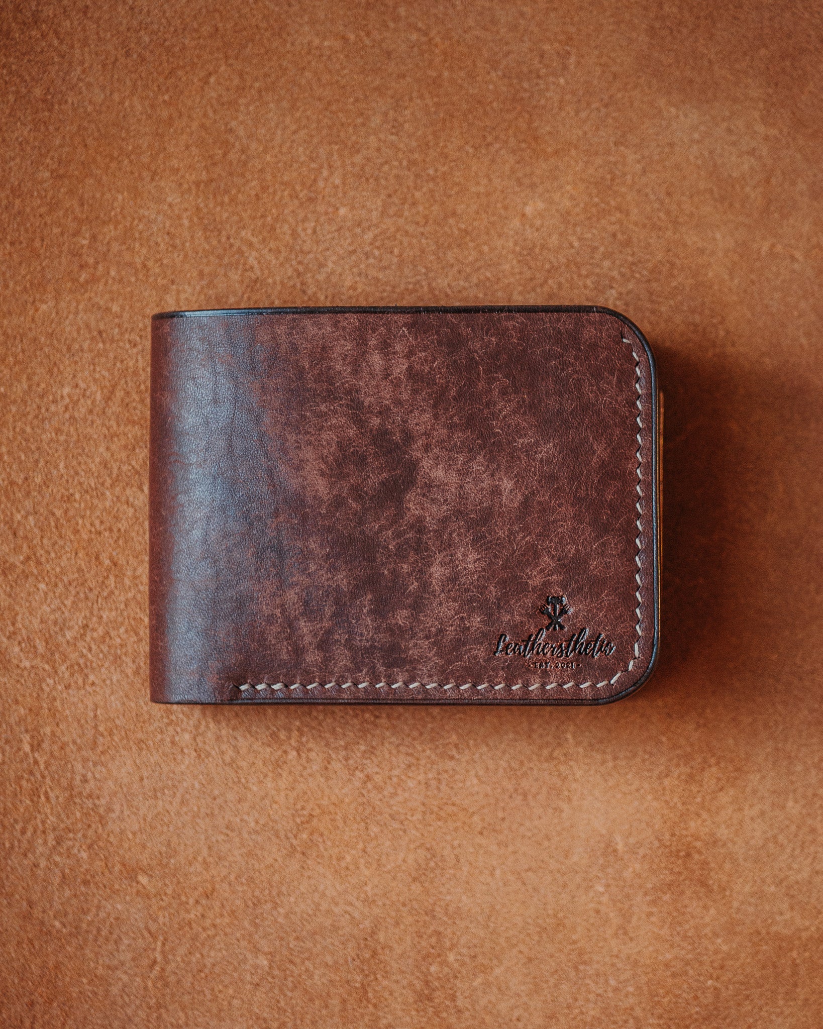 Ръчно изработен Портфейл с двойно разделение Leathersthetic