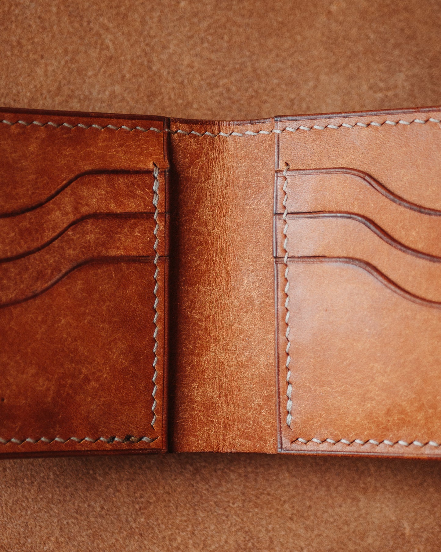 Ръчно изработен Портфейл с двойно разделение Leathersthetic